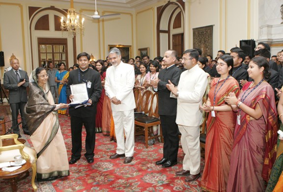 Sumit Gupta meeting President of India